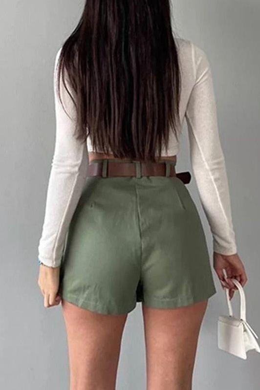 Chic Solid Color Pleated Mini Skirt for Stylish Looks