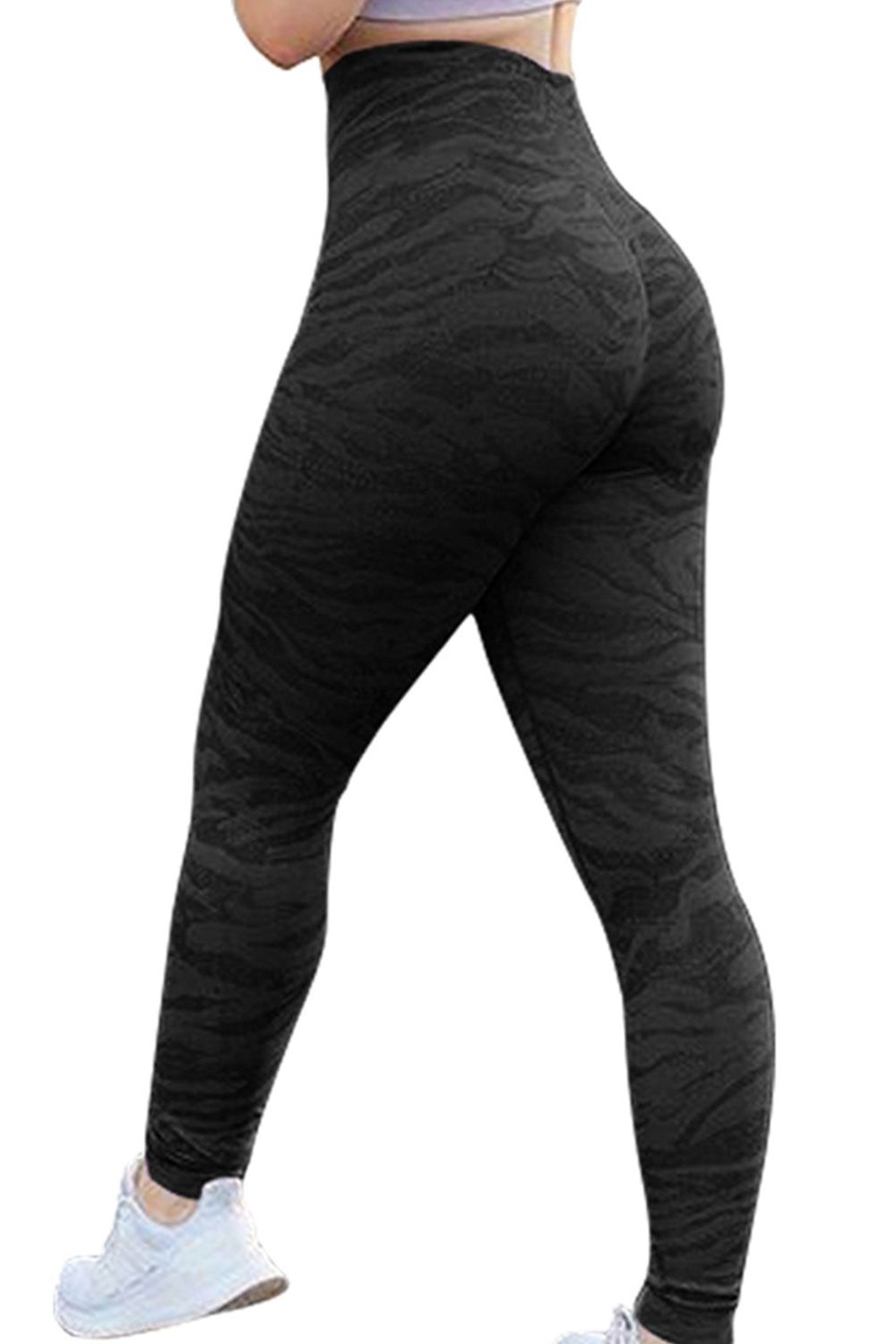 Seamless Camouflage Print Fitness Pants