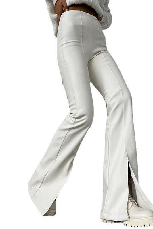 PU Leather Slim Fit Trousers for Stylish Comfort