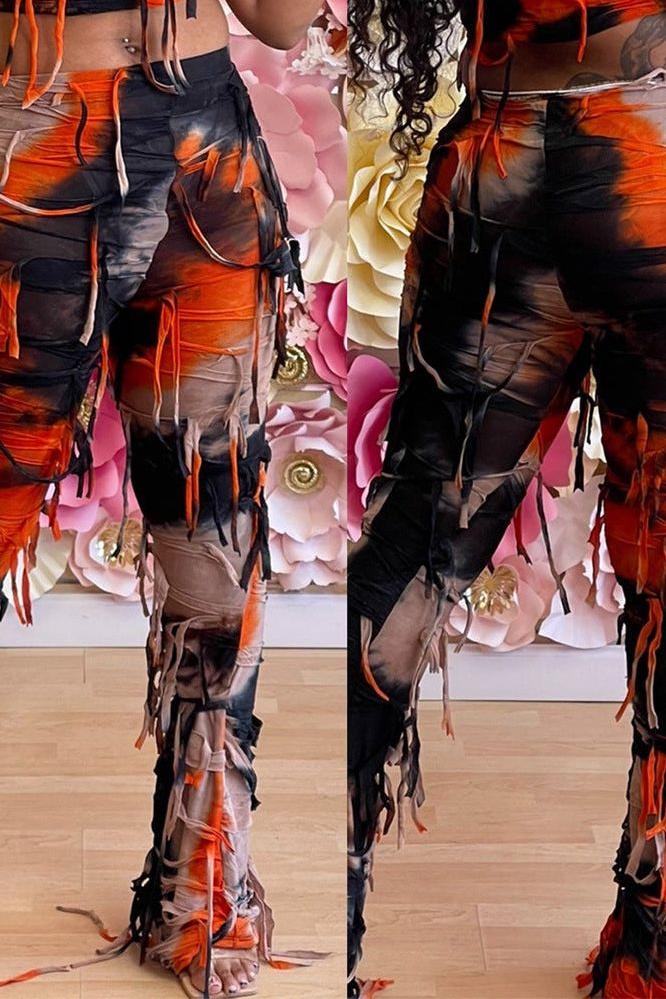 Tie-Dye Tassel Beggar American Pants for Unique Style