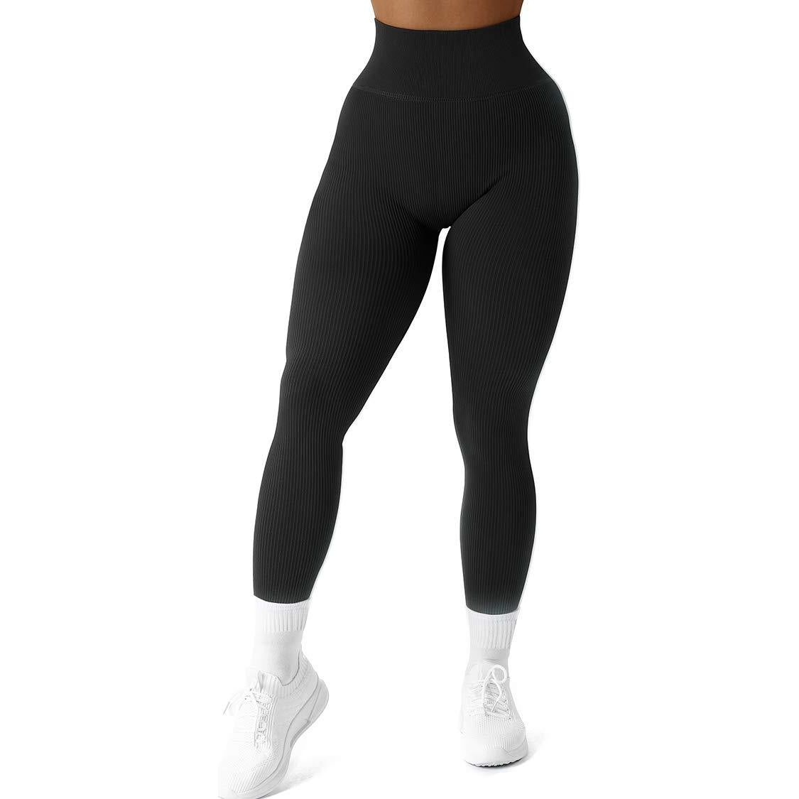 Ribbed Seamless Yoga Leggings for Comfort and Style