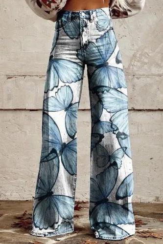 Casual Floral Wide Leg Pants for Effortless Style