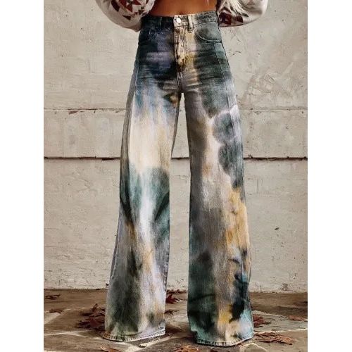 Casual Floral Wide Leg Pants for Effortless Style