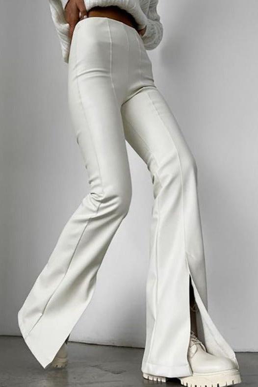 PU Leather Slim Fit Trousers for Stylish Comfort