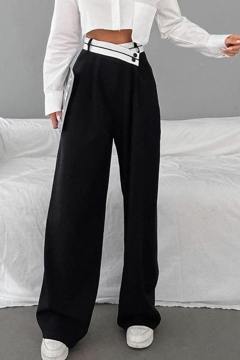 Casual Drape Mopping Pants with Relaxed Fit