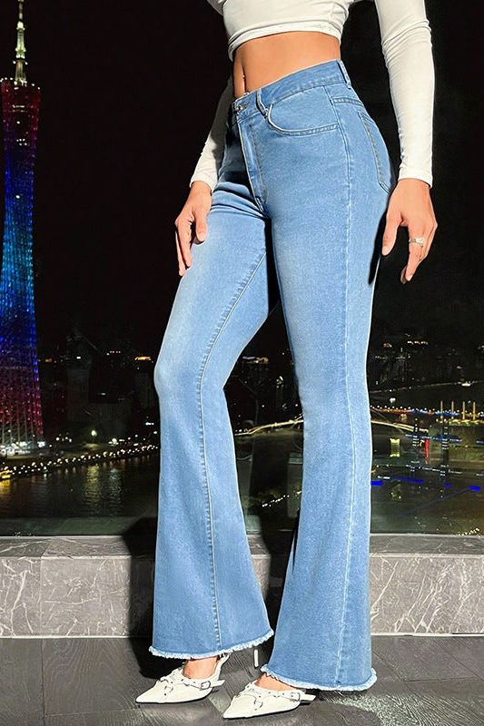 High Waist Casual Denim Jeans for Effortless Style