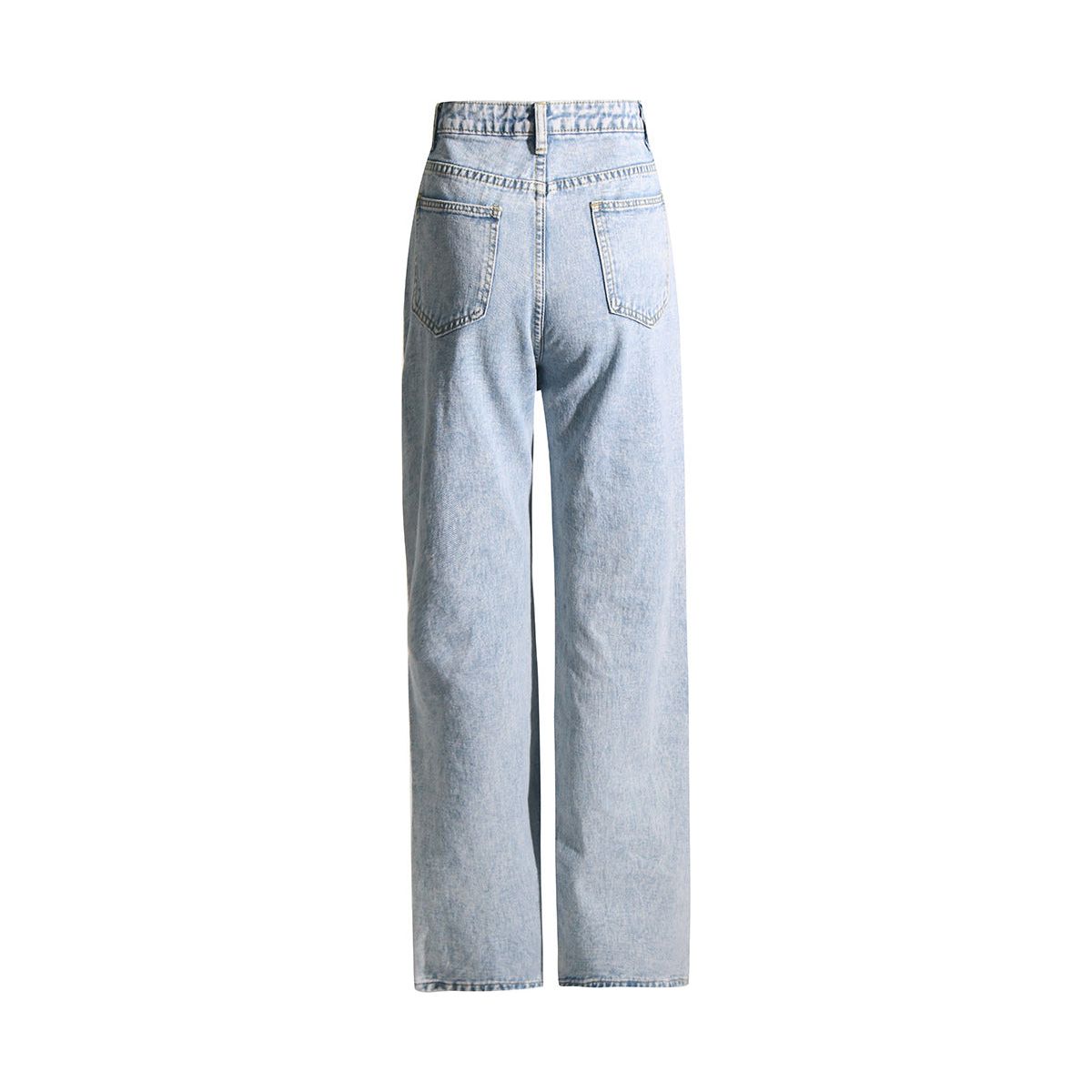 High Waist Hole Design Denim Jeans