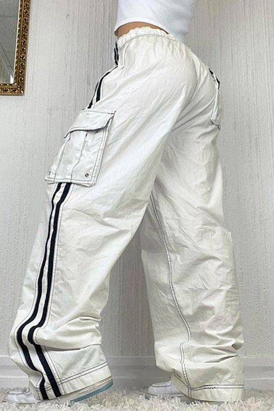 Street Cinch Stitched Pocket Pants for Trendy Style