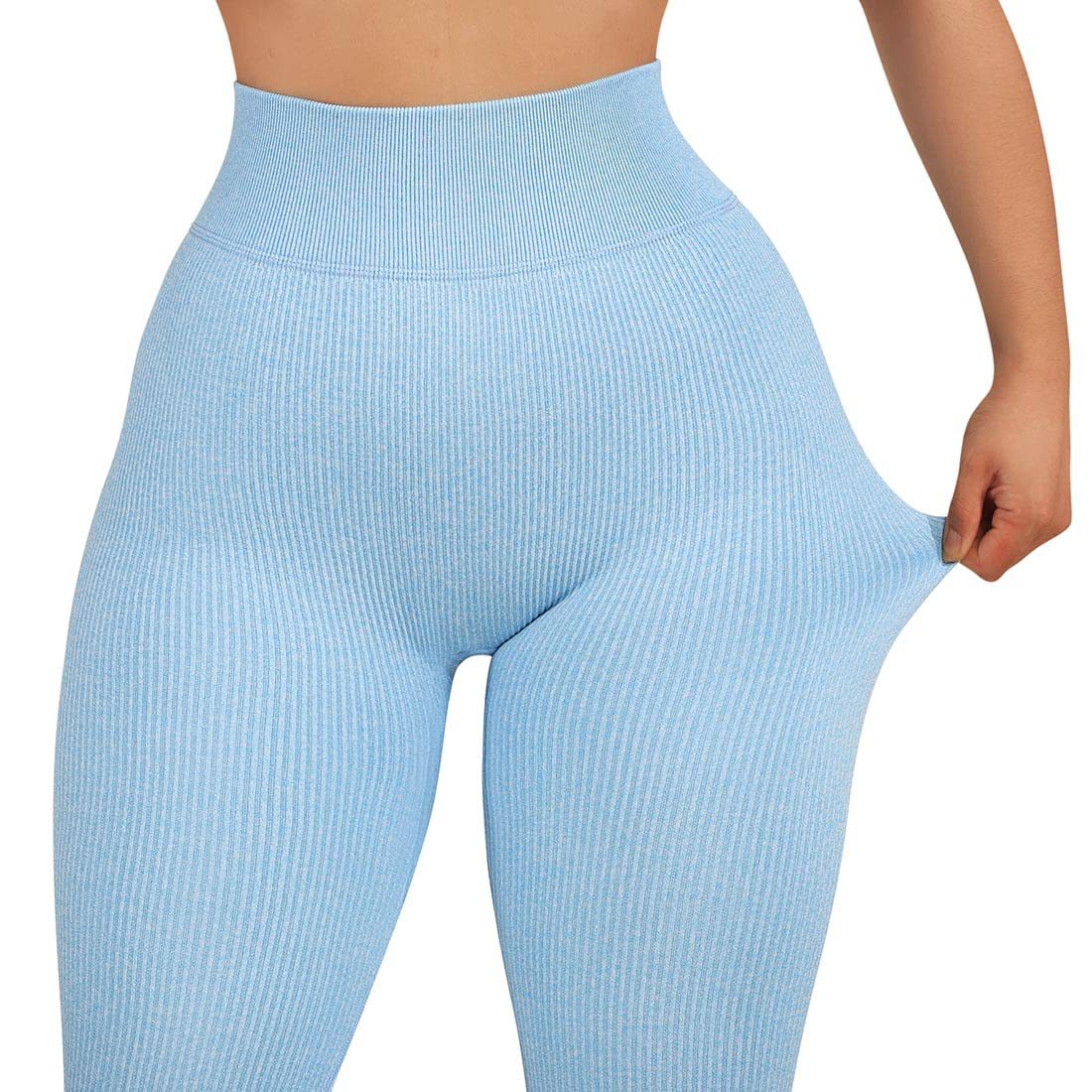 Ribbed Seamless Yoga Leggings for Comfort and Style