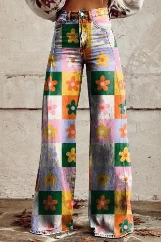 Casual Floral Wide Leg Pants for Effortless Style