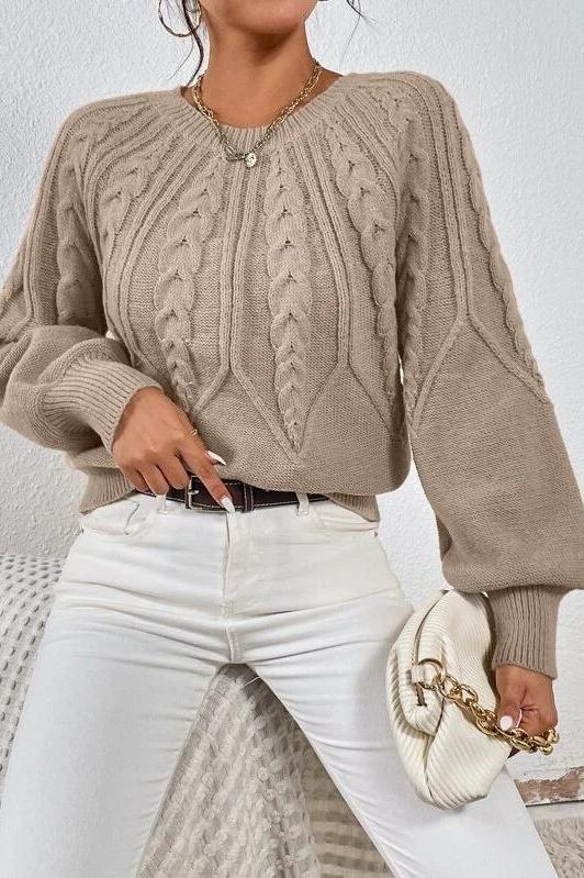 Twist Design Pullover Knitted Sweater for Stylish Comfort