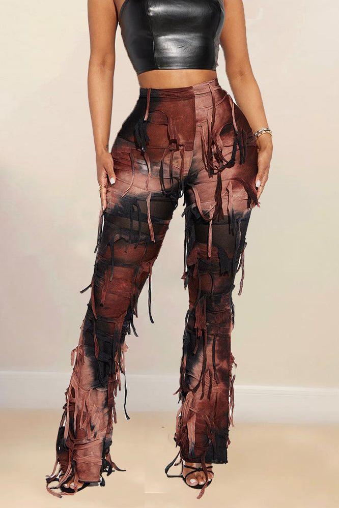 Tie-Dye Tassel Beggar American Pants for Unique Style