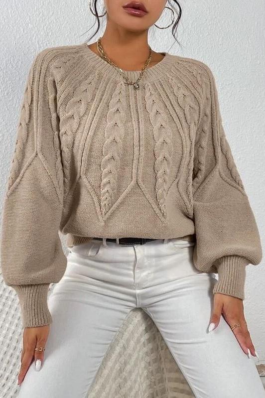 Twist Design Pullover Knitted Sweater for Stylish Comfort