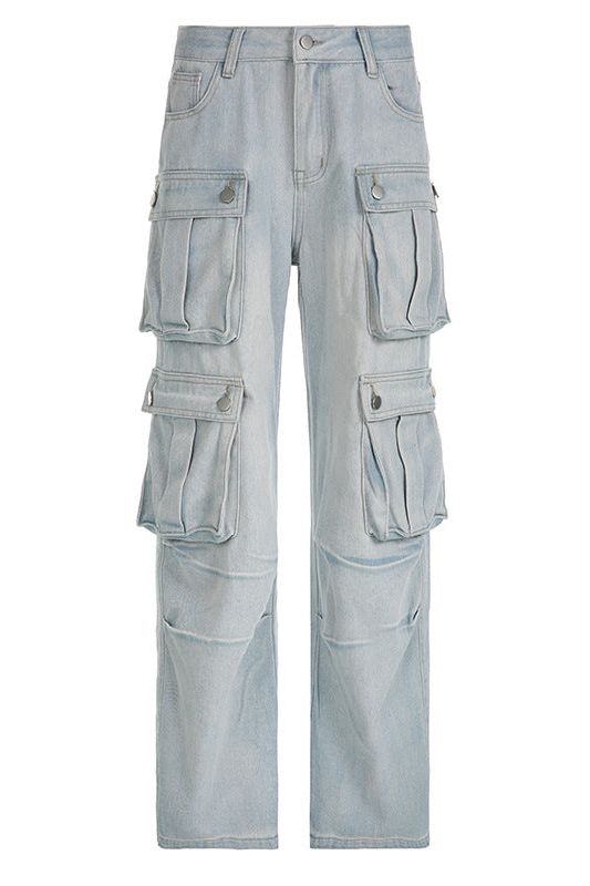 Multi-Pocket Splicing Casual Pants for Effortless Style