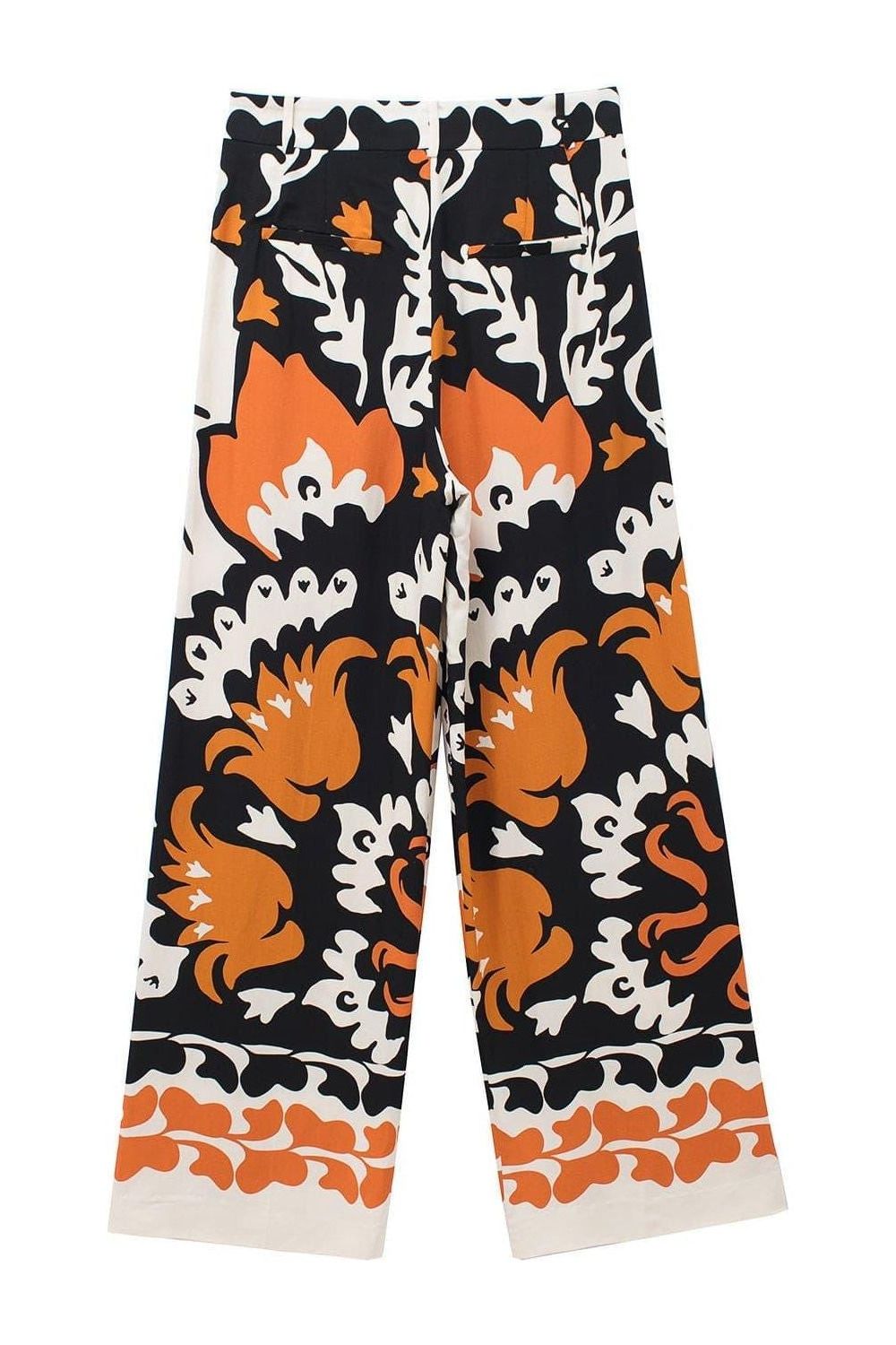 Casual Printed Pleated Pants in Lightweight Fabric