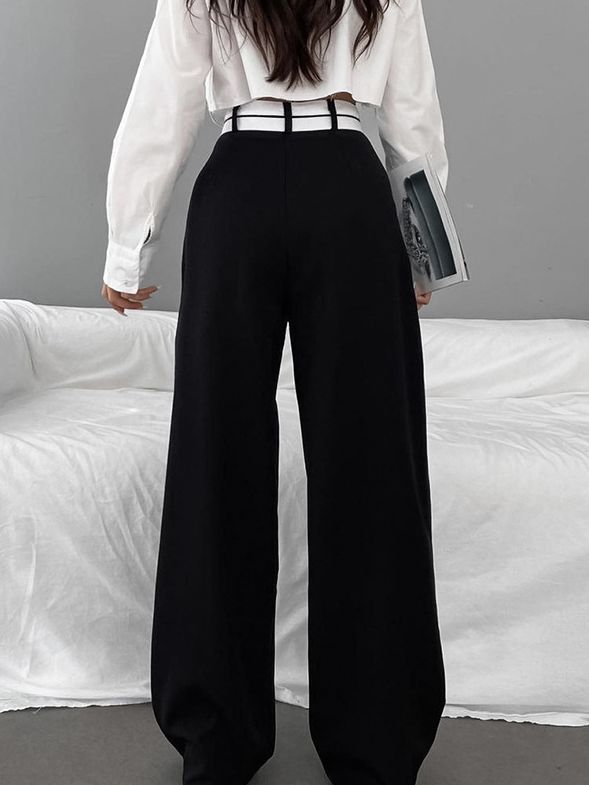 Casual Drape Mopping Pants with Relaxed Fit