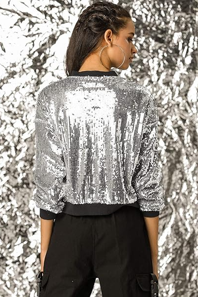 Mermaid Sequin Bomber Jacket in Sparkly Glam Style