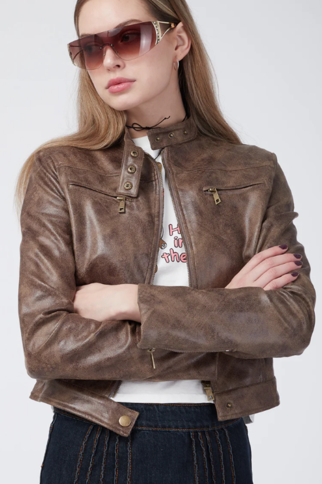 Bella Moto Jacket in Vegan Leather