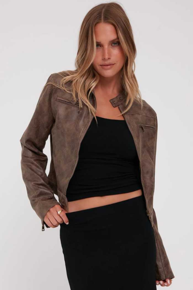 Bella Moto Jacket in Vegan Leather