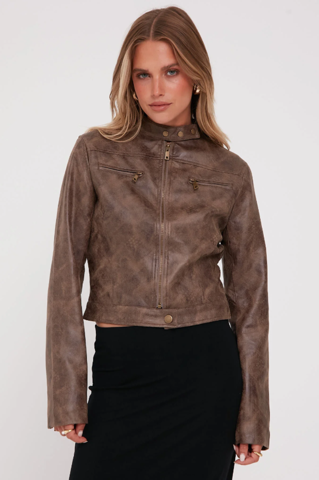 Bella Moto Jacket in Vegan Leather