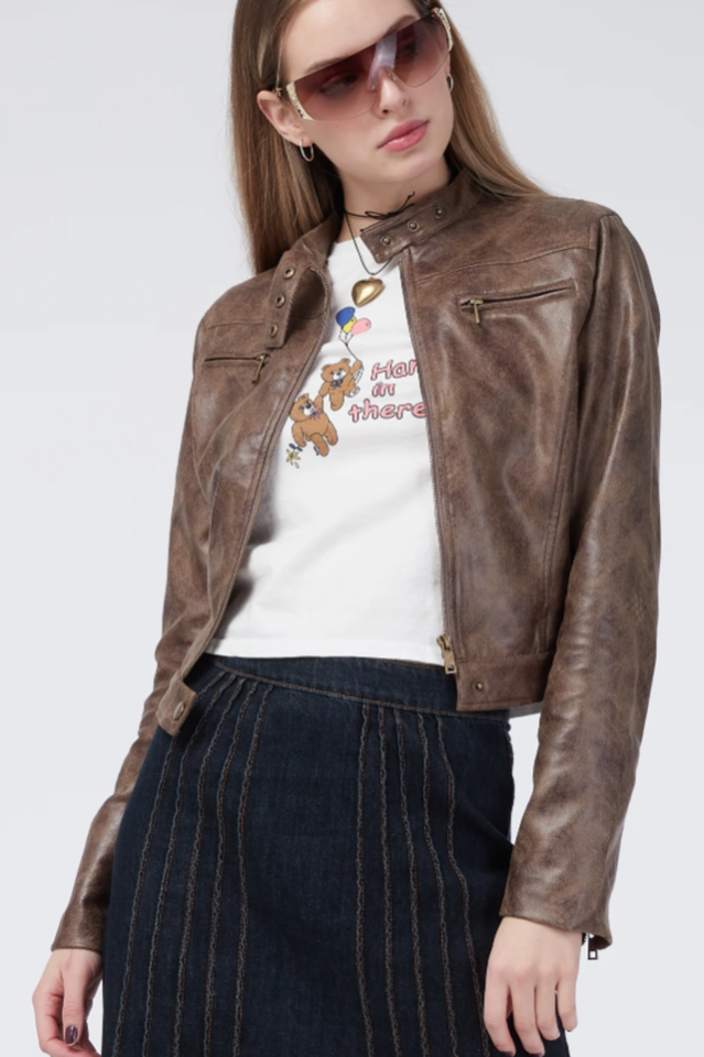 Bella Moto Jacket in Vegan Leather