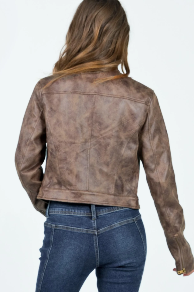 Bella Moto Jacket in Vegan Leather