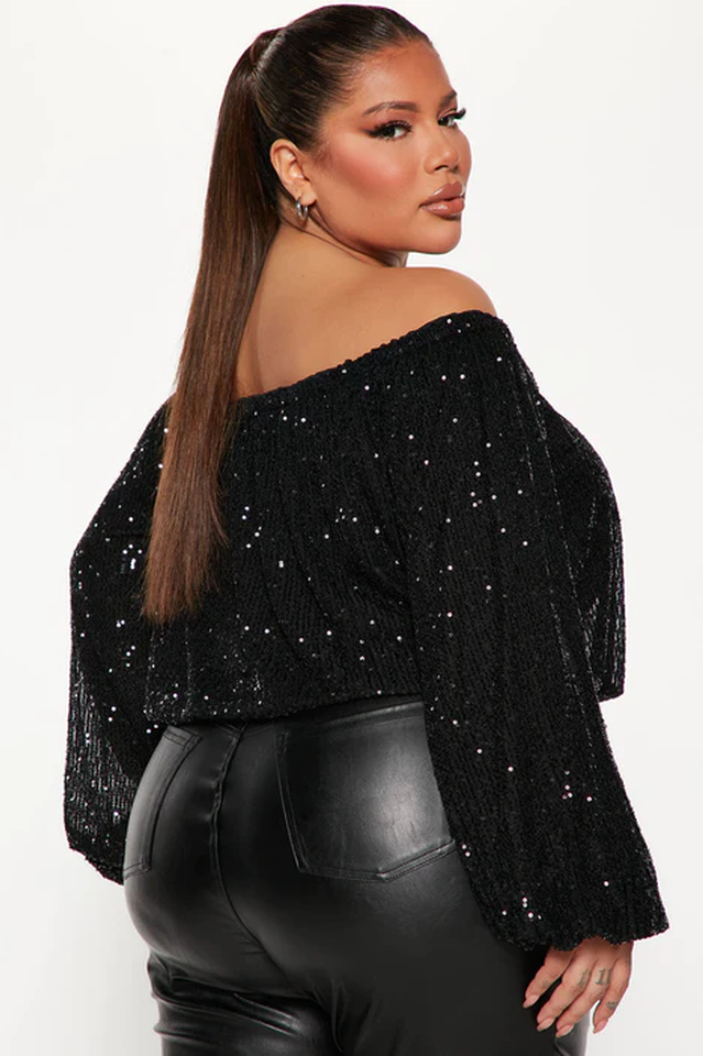 Off Shoulder Sarah Sequin Top