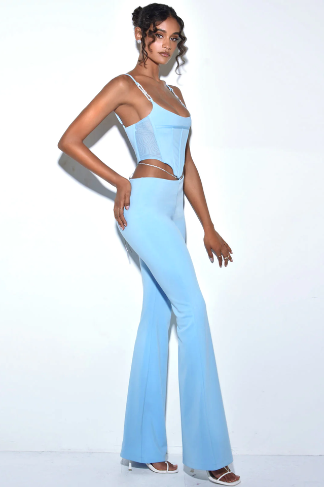 Tristyn Strap Corset Top and Flare Pants Set