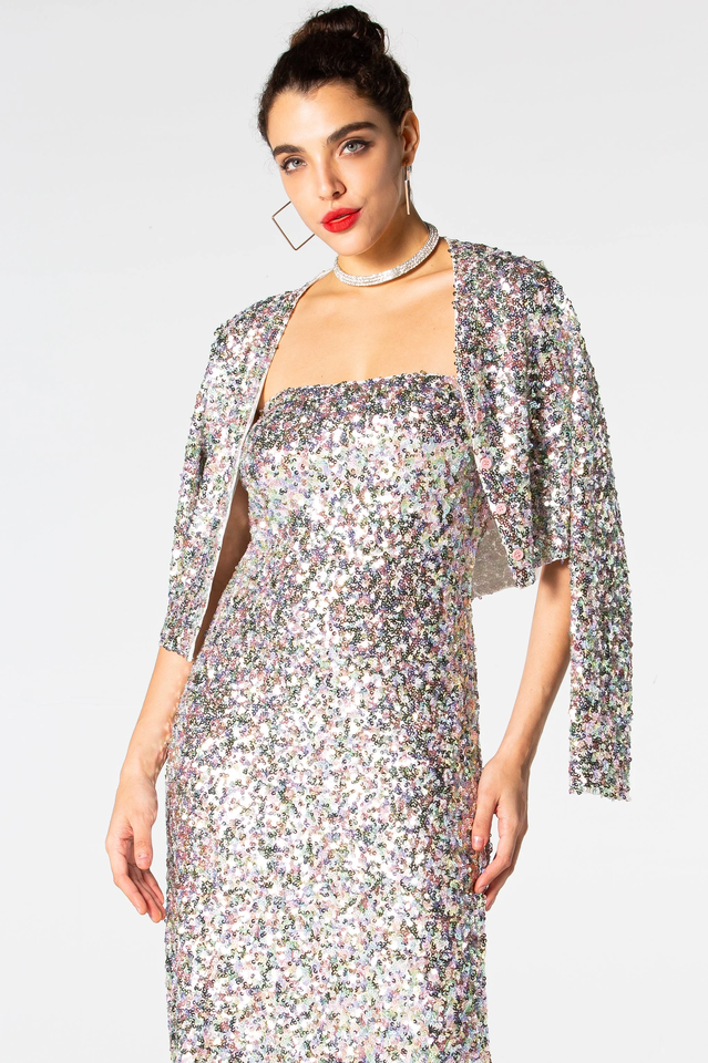 Luella Two Piece Sequin Dress Ensemble