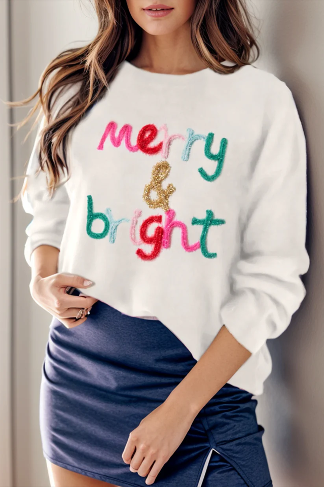 Holly Jolly Tinsel Sweater with Cheerful Vibes