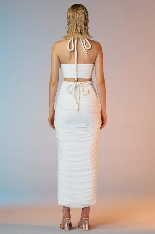 Kaitlyn Halter Maxi Bandage Dress