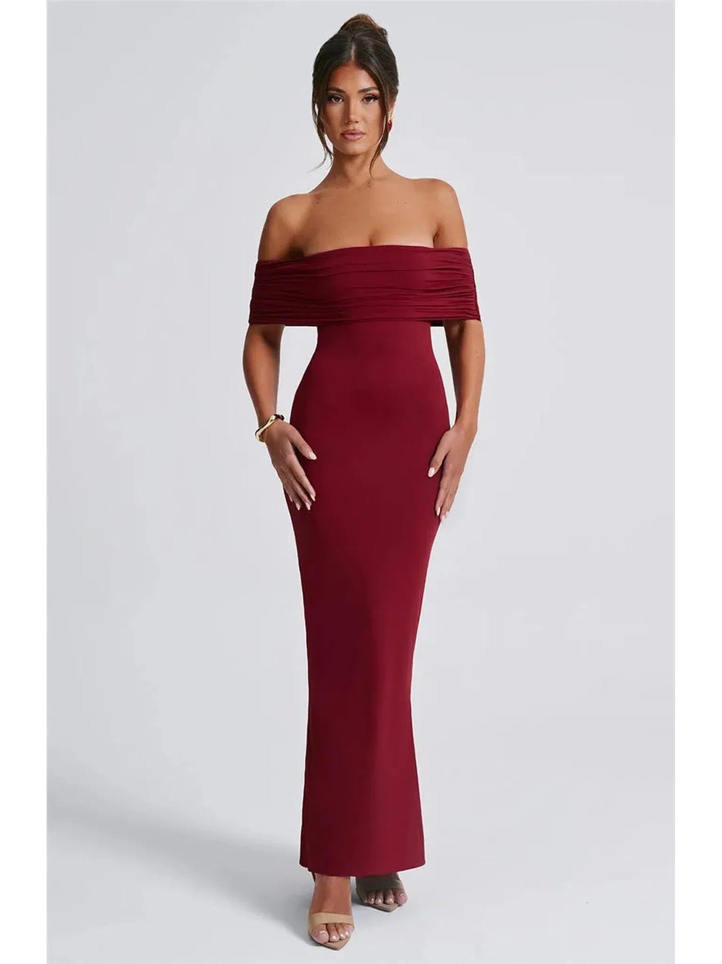 Strapless Backless Sexy Maxi Dress for Women Black