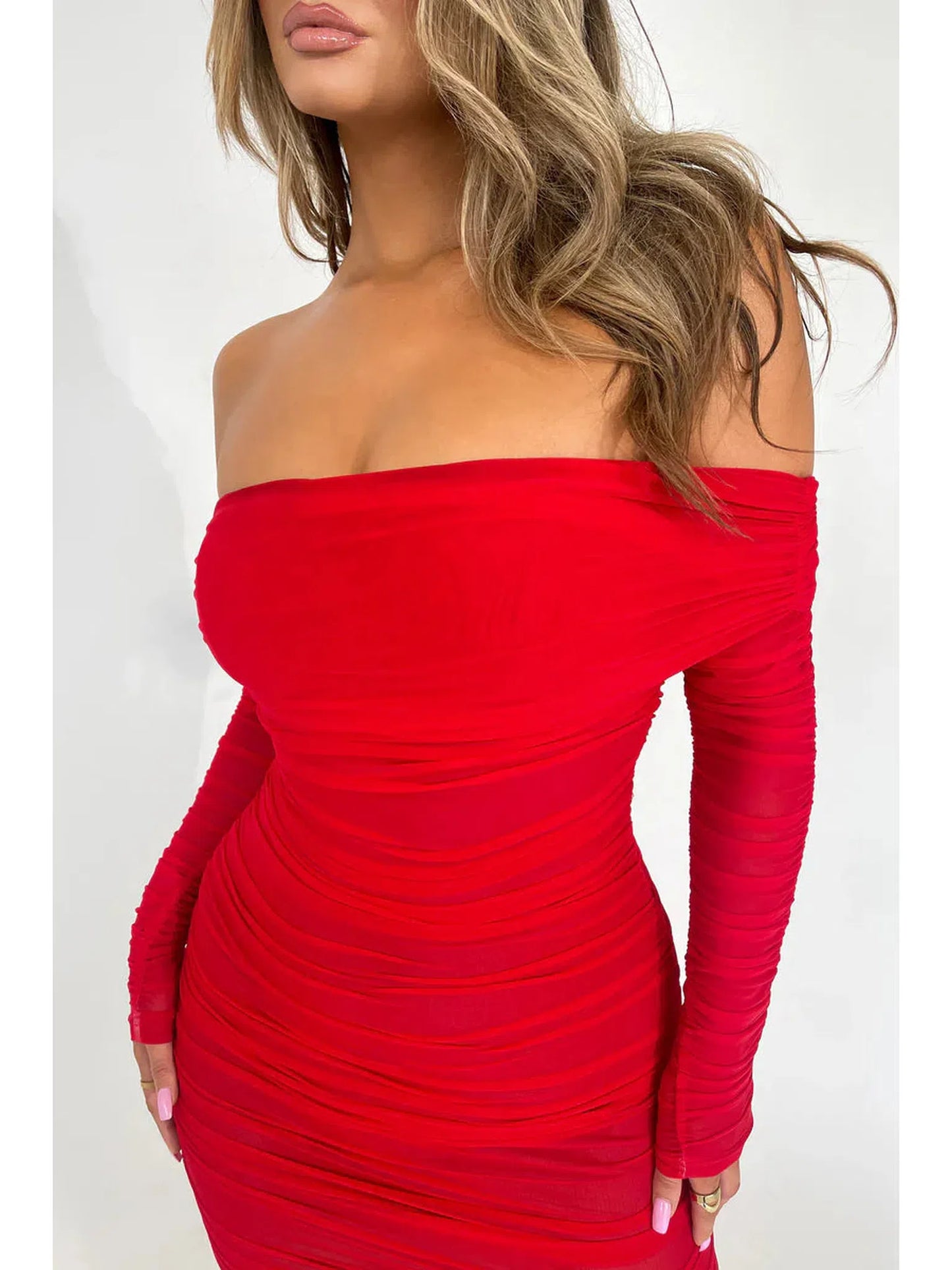 Off-Shoulder Long Sleeve Sexy Maxi Dress for Women