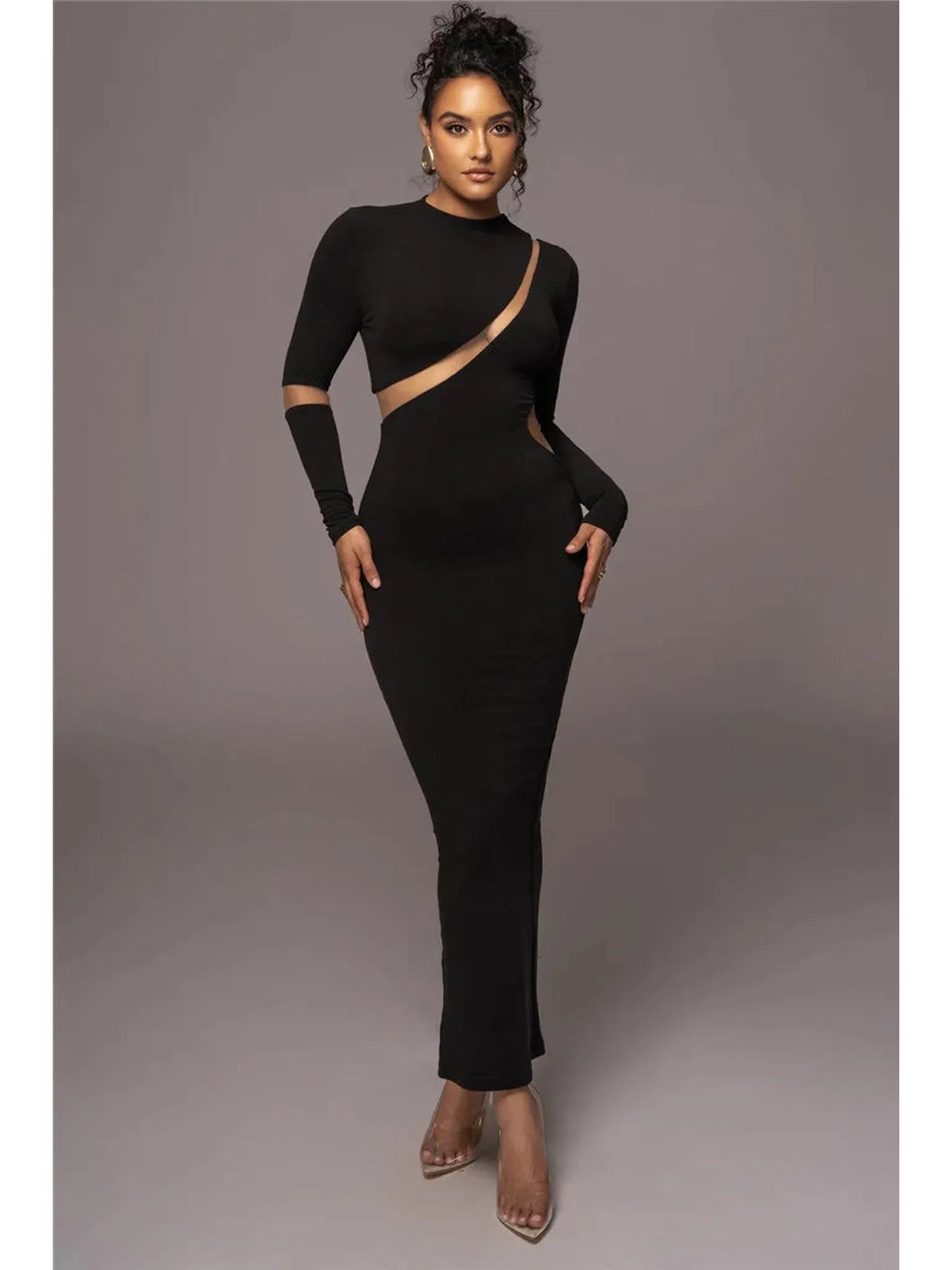 Turtleneck Bodycon Maxi Dress