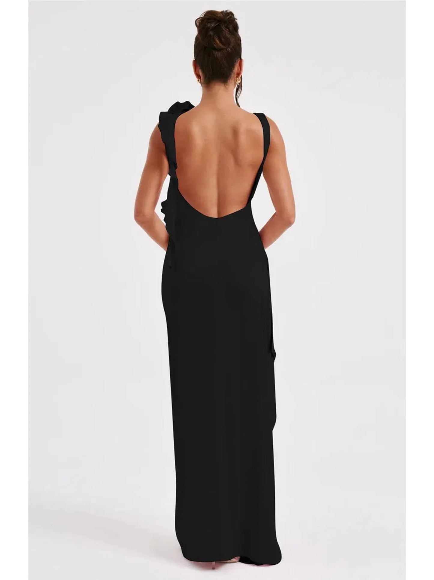 Backless Thigh High Split Sexy Maxi Dress