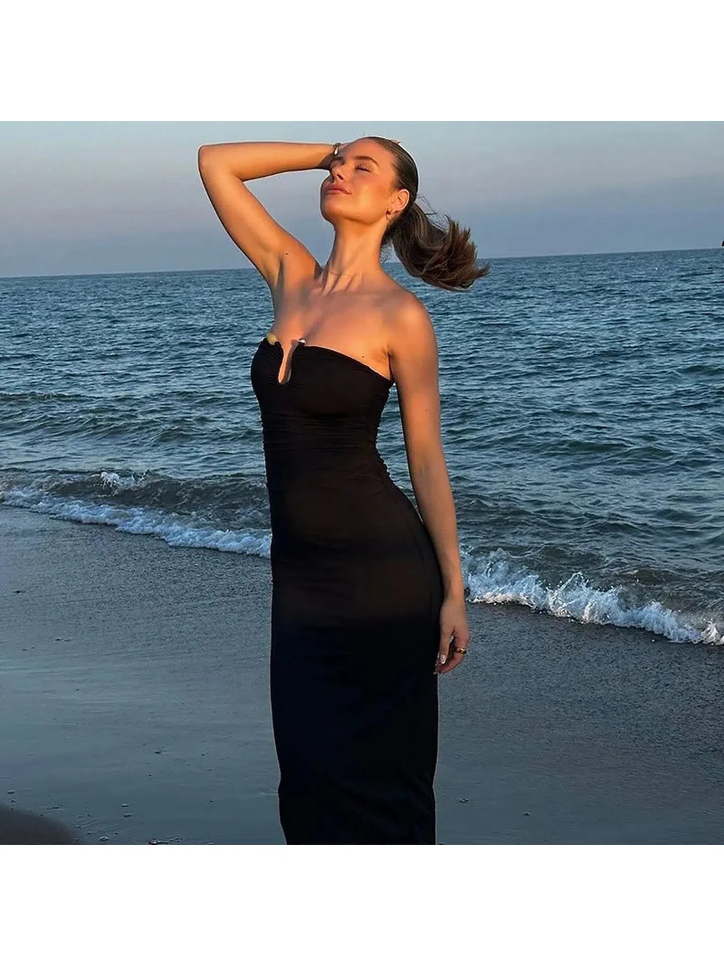 Off-Shoulder Strapless Sexy Maxi Dress for Women