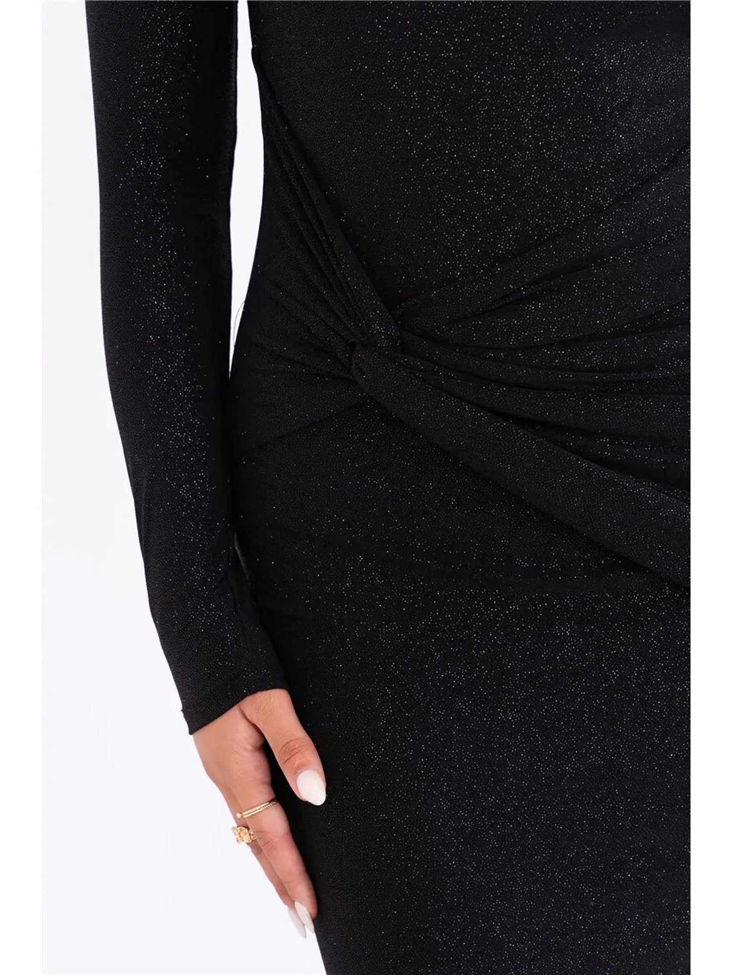 Sparkle Long Sleeve Bodycon Maxi Dress