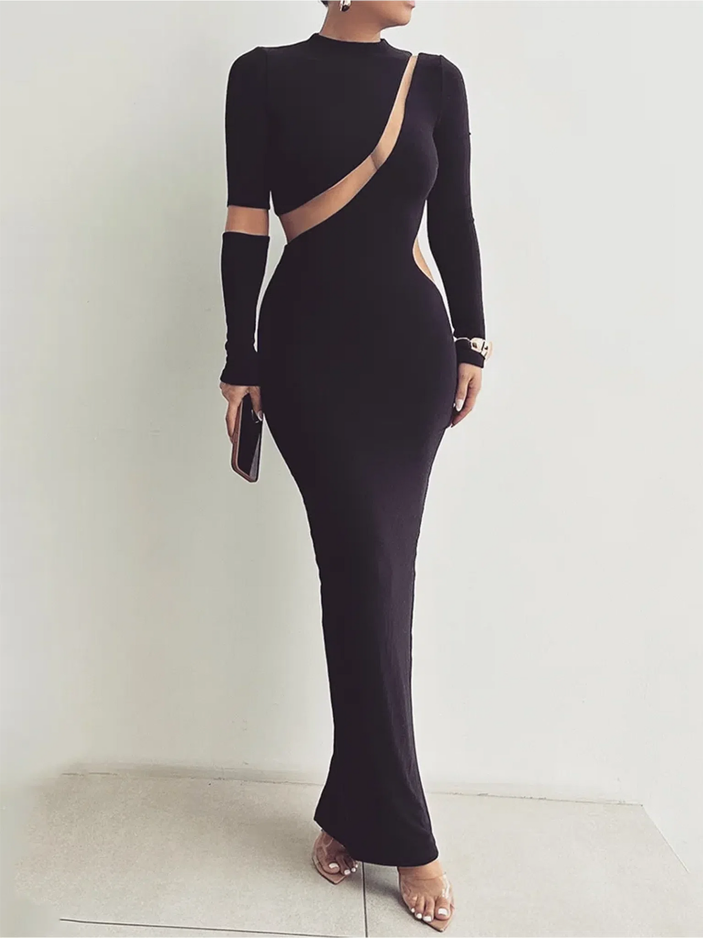 Turtleneck Bodycon Maxi Dress