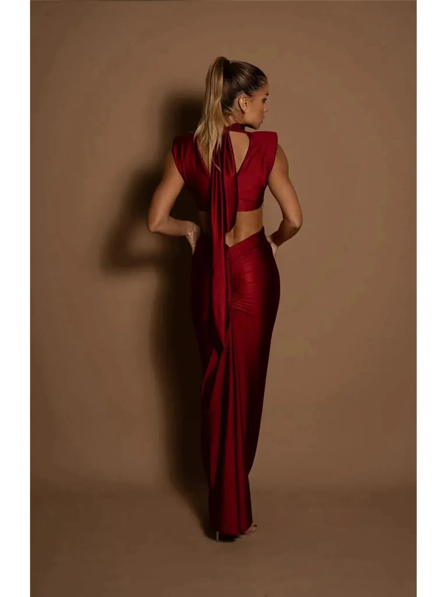 Hollow Out Turtleneck Sexy Maxi Dress for Women