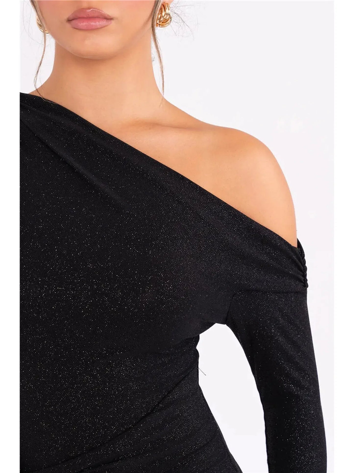 Sparkle Long Sleeve Bodycon Maxi Dress