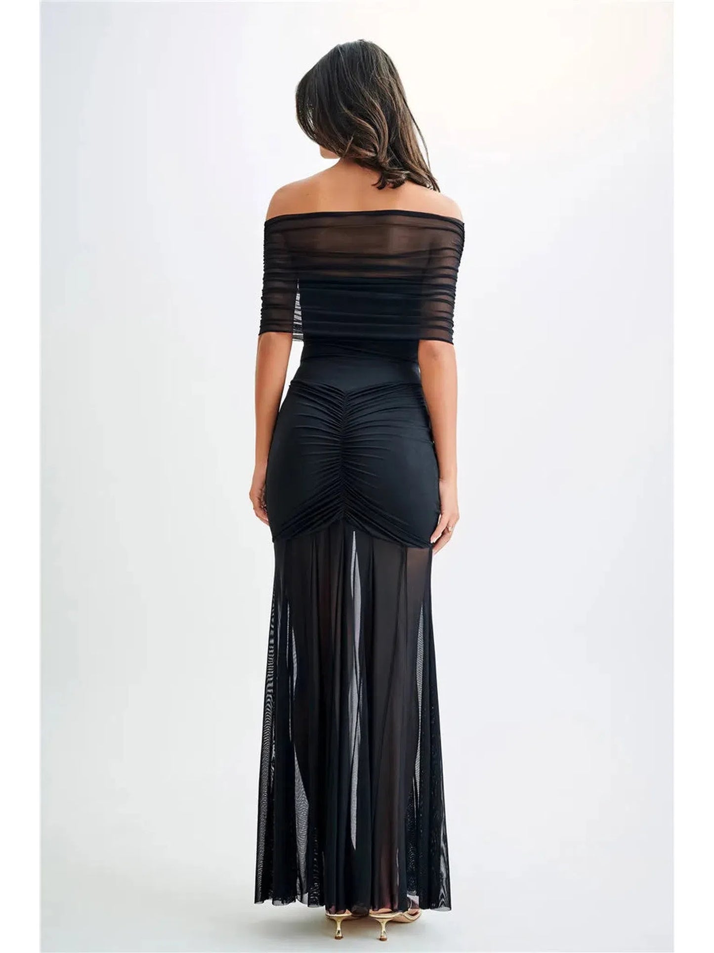 Elegant Backless Off-Shoulder Maxi Dress for Women