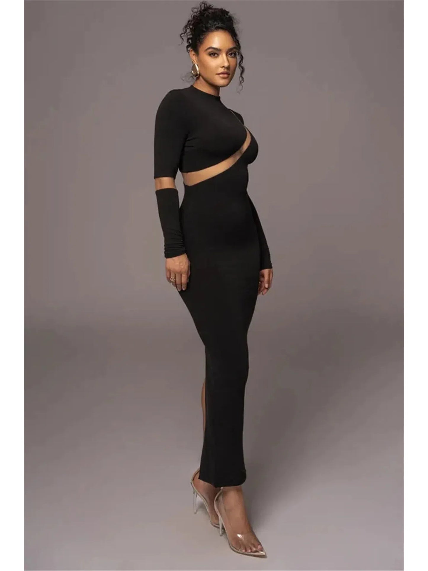 Turtleneck Bodycon Maxi Dress