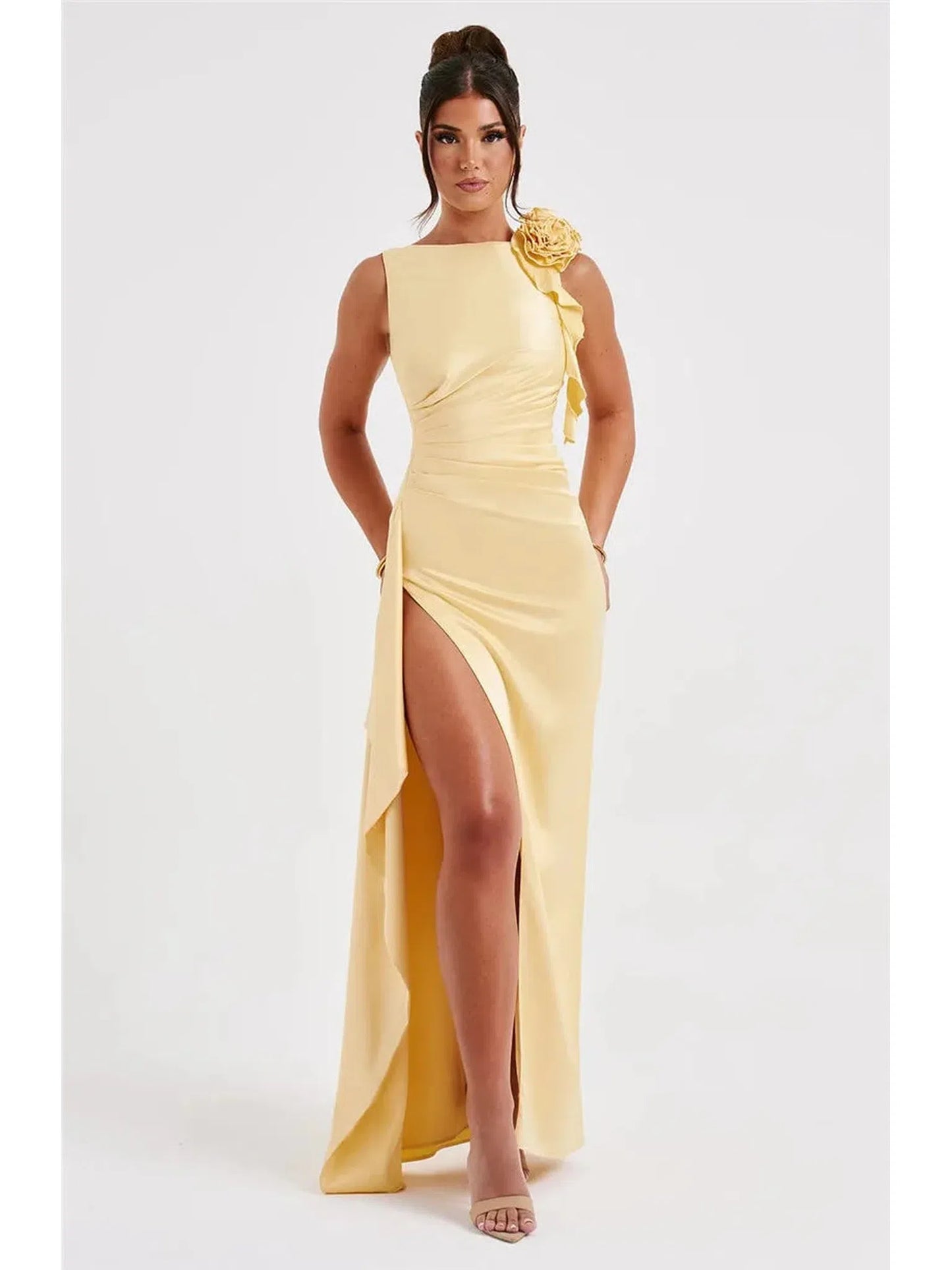 Backless Thigh High Split Sexy Maxi Dress