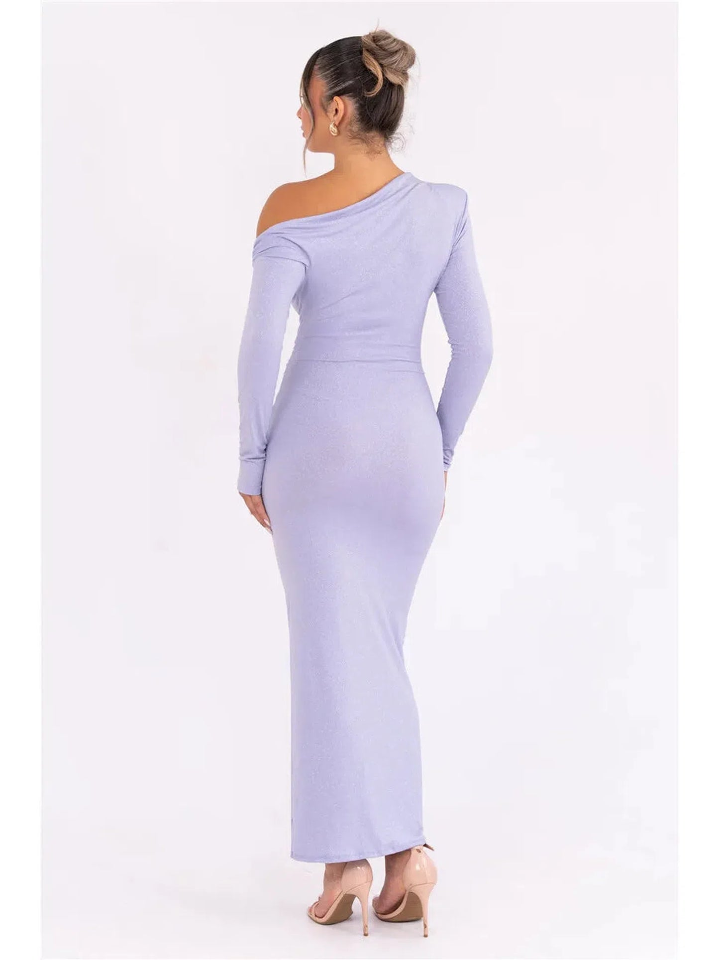 Sparkle Long Sleeve Bodycon Maxi Dress