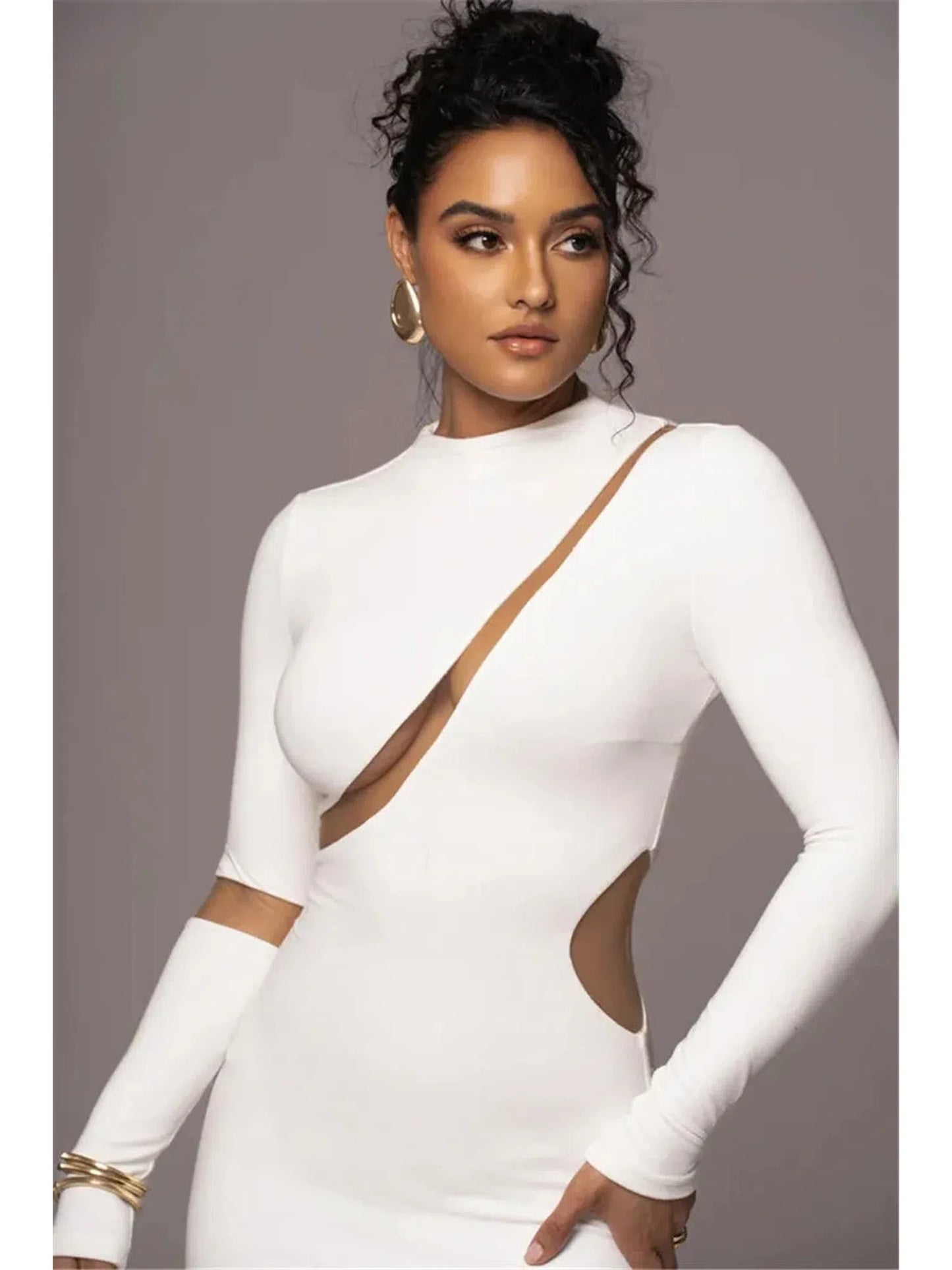 Turtleneck Bodycon Maxi Dress