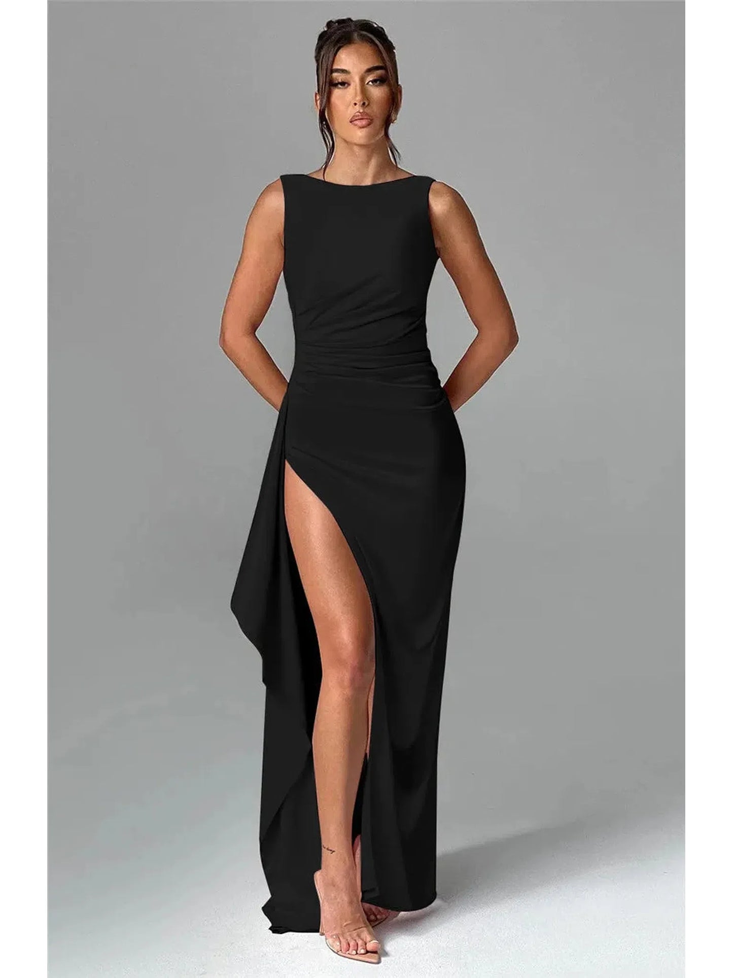 Backless Thigh High Split Sexy Maxi Dress