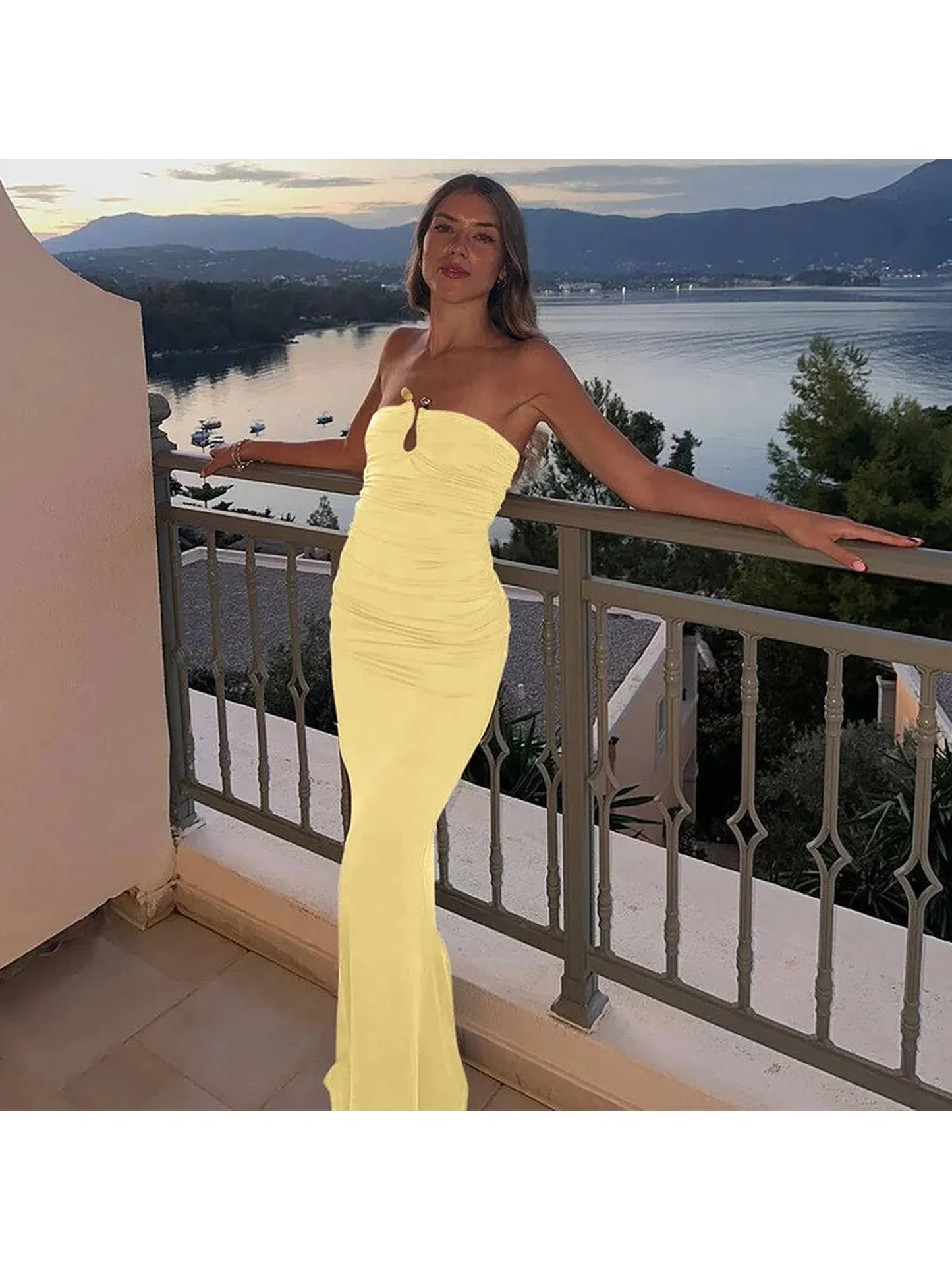 Off-Shoulder Strapless Sexy Maxi Dress for Women