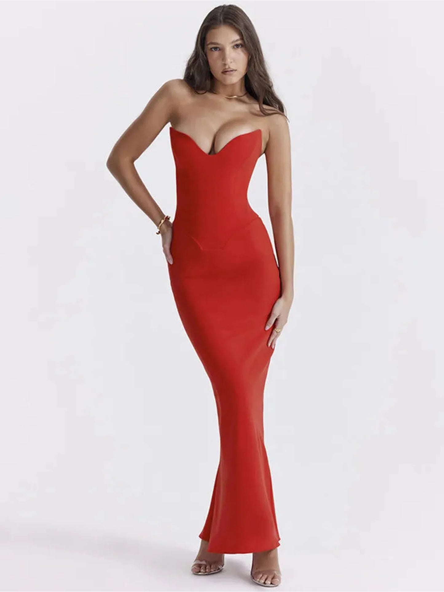 Strapless Off-Shoulder Sexy Maxi Dress For Women