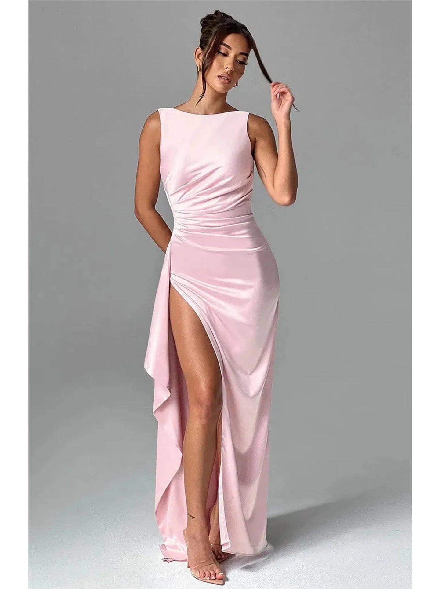 Backless Thigh High Split Sexy Maxi Dress