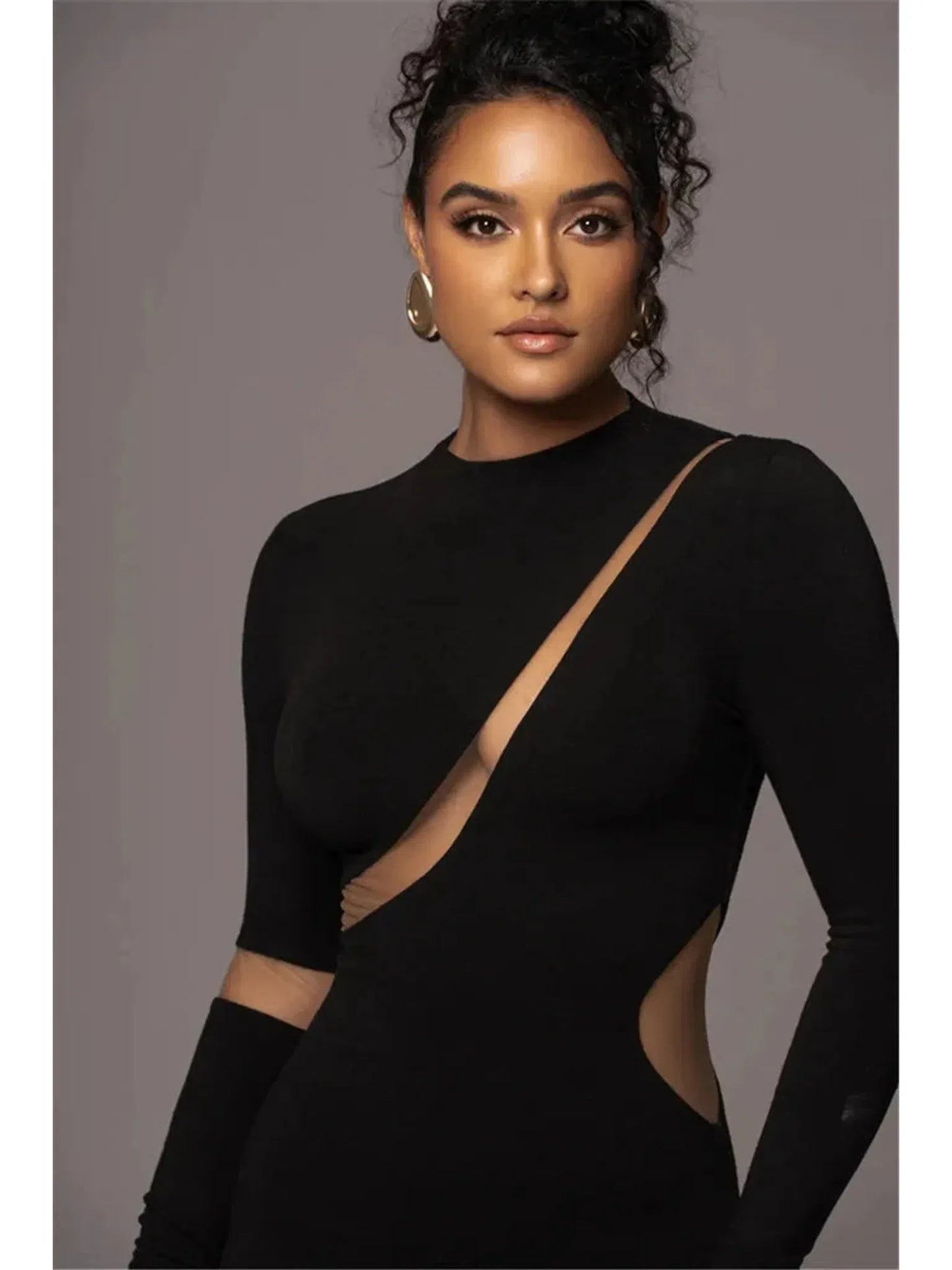 Turtleneck Bodycon Maxi Dress